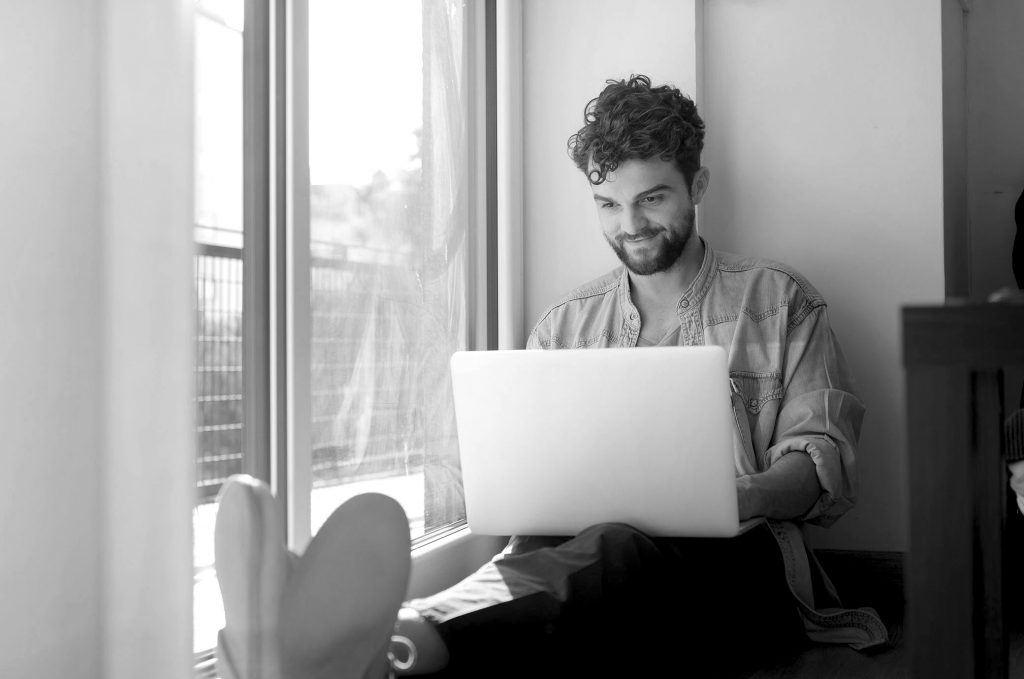 Young Man on Laptop