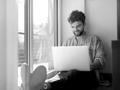 Young Man on Laptop