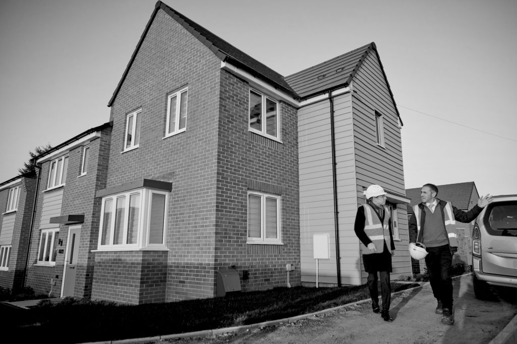 Andy Street, Mayor of the West Midlands Combined Authority, is shown around Keepmoat’s Spirt Quarters scheme in Coventry by Alan Thompson, Contract Manager at Keepmoat.