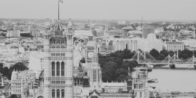 Black and White image of UK Parliament