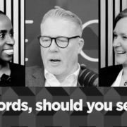 Picture of 3 people. One woman to the left, a man with glasses centre and a woman on the right. The wording "Landlords, should you sell up"? sits below the people