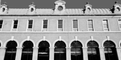 Old billin ggate, black and white