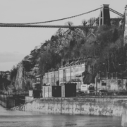 Black and white picture of Bristol city