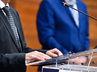 Political conference and speaker