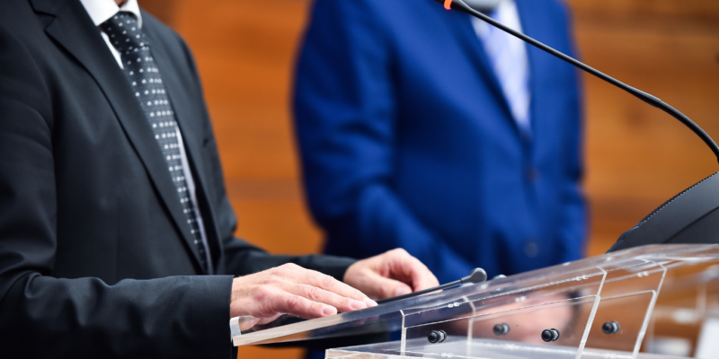 Political conference and speaker