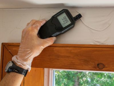 Damp checker on wall