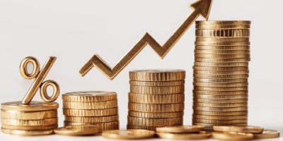 Gold coins and percentage